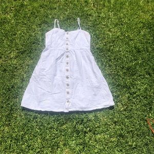 white mid length summer dress